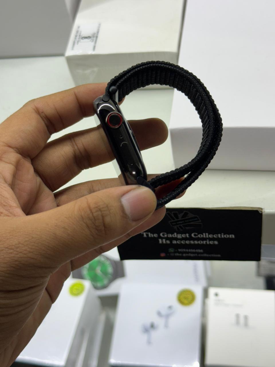 Premium Black Smart Watch with Alpine Loop Strap Series 10