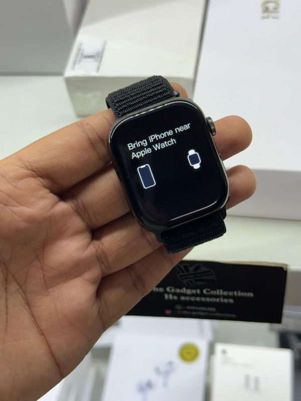 Premium Black Smart Watch with Alpine Loop Strap Series 10